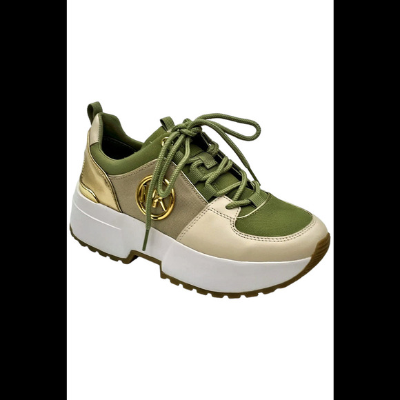 Michael Kors Women's Cosmo Trainer Sneakers Light Sage Multi - Medium - Picture 1 of 3